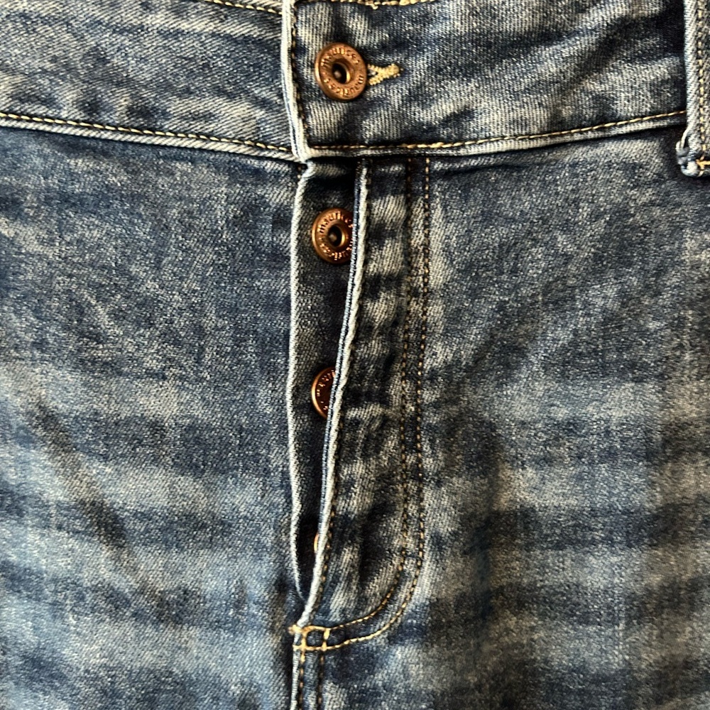 Maurices Dark Blue Distressed Ankle Jeans - Picture 2 of 5